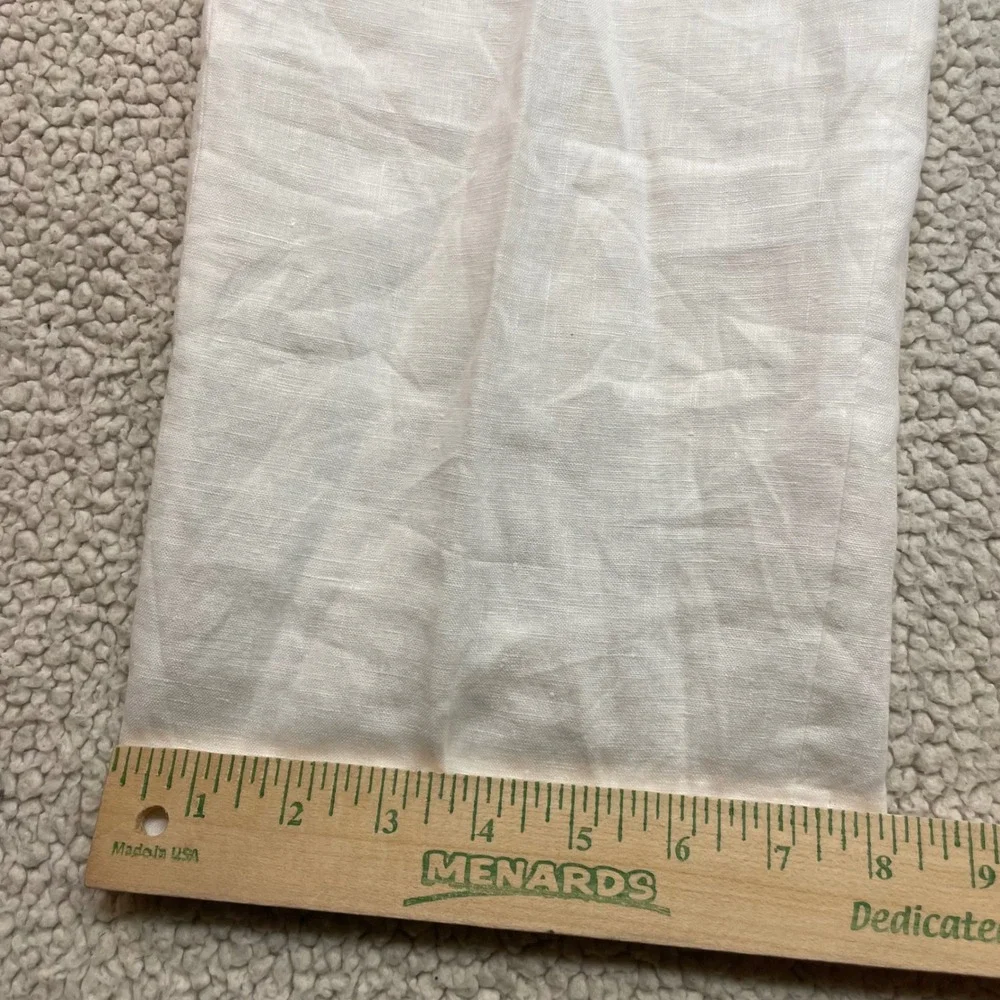 Lauren Ralph Lauren Pants Mens 40Wx32L White 100% Linen Dress Trousers FlatFront